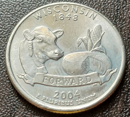 США , 2004     P   Квотер штата Висконсин     ( 1-7-7 )
