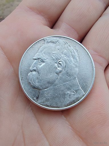 10 злотых 1935 г. Пилсудский.