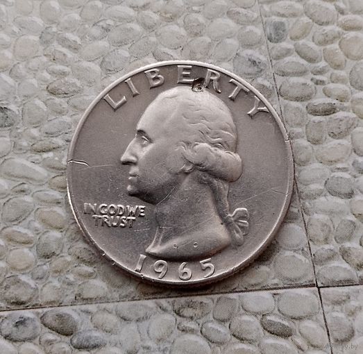 1/4 доллара (квотер) 1965 года США.
