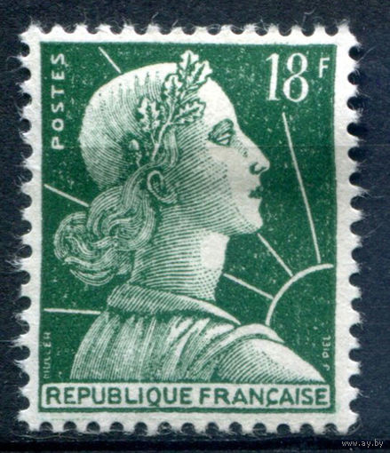 Франция - 1958г. - Марианна. Стандартный выпуск - 1 марка - полная серия, MH [Mi 1208]. #2-Fr-47-A-2