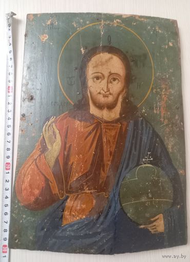 Старинная икона, письмо на доске