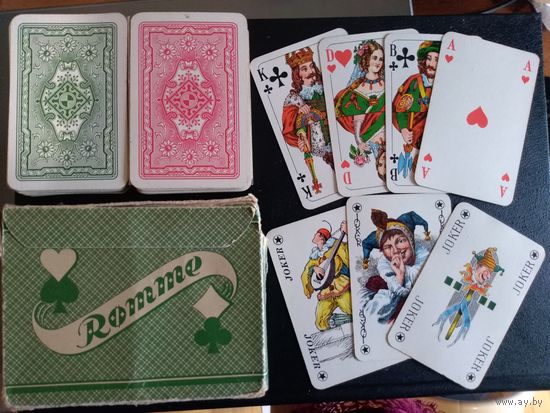 Карты игральные, 2 колоды.