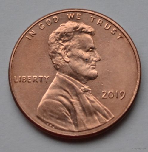 США, 1 цент  2019 г.