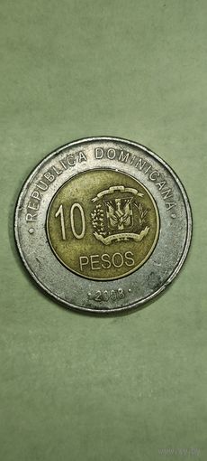 Доминиканская республика 10 песос 2008