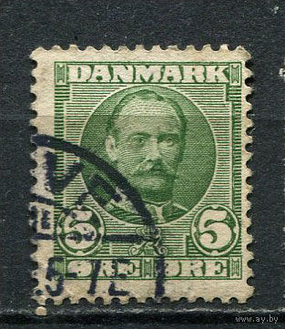 Дания - 1907 - Король Фредерик VIII 5 O - [Mi.53] - 1 марка. Гашеная.  (Лот 22Gi)-T2P33