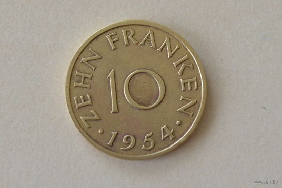 Саарланд 10 франков 1954