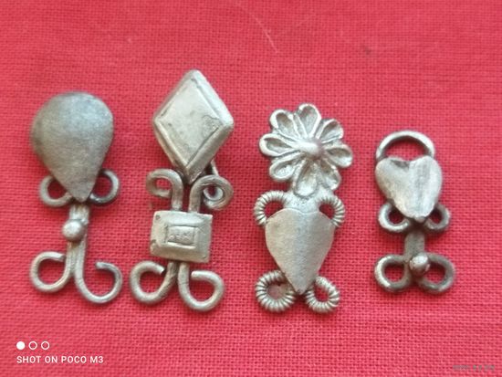 Серебро,старые кафтанные застёжки