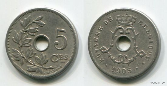 Бельгия. 5 сантимов (1905, BELGIQUE)