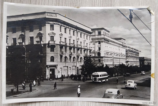 Открытка.003. Минск.Проспект им.Сталина.
