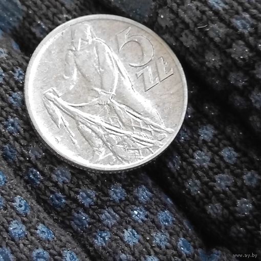 5 злотых(1959г.) М.Д.(WJ JG)"Рыбак"(Польская Народная Республика) Состояние!!!