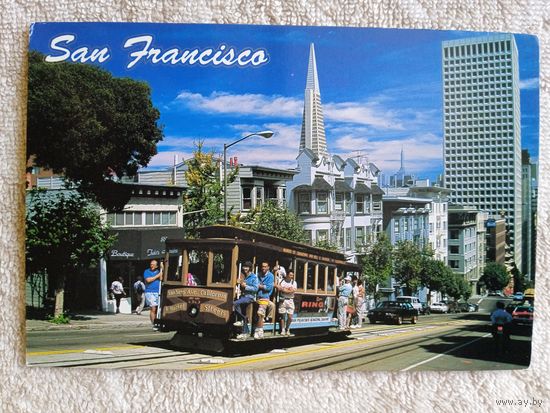 Сан-Франциско, США. Канатная дорога на Калифорнийской улице