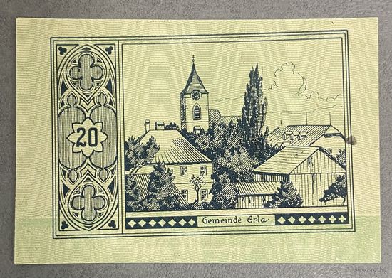 Геллеров Нотгельд Австрия Санкт-Валентина, 20 геллеров 1920 год