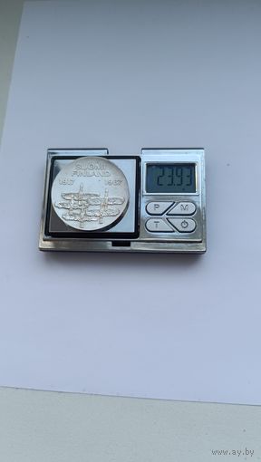 10 марок  1967 года Финляндия - (Suomi). Серебро 900. Монета не чищена. 932