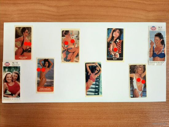 Наклейки Девушки 8 шт. одним лотом. Состояние отличное. Из коллекции друга).