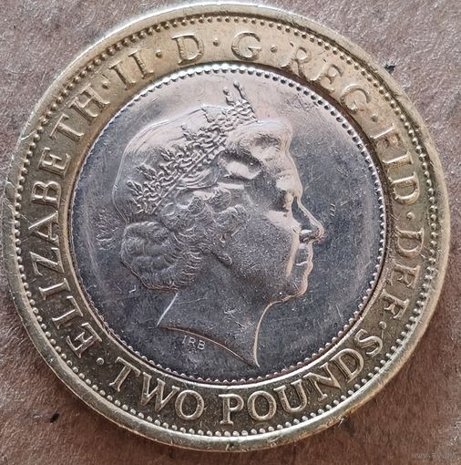 Великобритания 2 фунта 2013 г.,150 лет Лондонскому метро, эмблема, KM# 1240