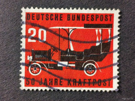 Германия 1955. 50-летие почтовой доставки автомобилей. Полная серия