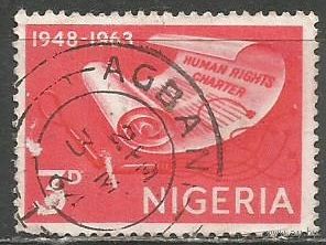 Нигерия. 15 лет Декларации по Правам человека. 1963г. Mi#144.