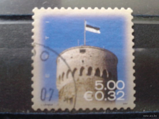 Эстония 2007 Гос. флаг на башне 14 века