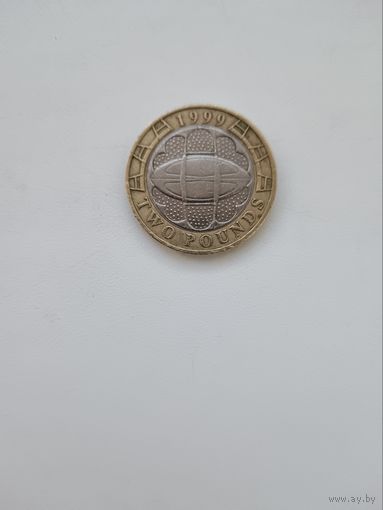 2 фунта 1999 год. Регби.