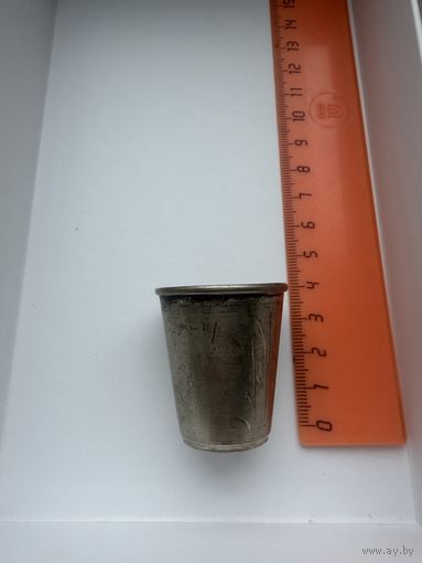 Стопка серебро, штихель, 875 проба, СССР