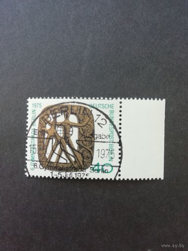 Западный Берлин 1975 Марка "Фестиваль гимнастики в Берлине" (гашеная с клеем) Mi.493 каталог 0.50 евро