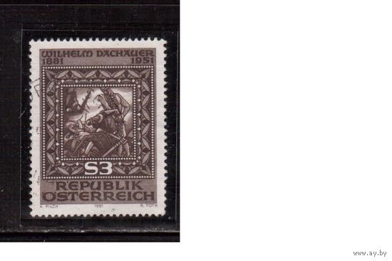 Австрия-1981,(Мих.1666)  гаш.,  Искусство,Личности, (одиночка)