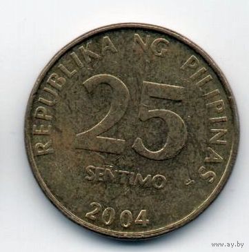 РЕСПУБЛИКА ФИЛИППИНЫ 25 СЕНТИМО 2004