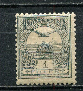 Венгрия - 1900/1901 - Турул и Корона 1f - [Mi.54A] - 1 марка. MH.  (Лот 8Gu)-T4P1