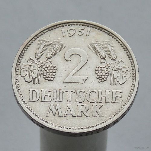 ФРГ 2 марки 1951 F