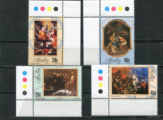 Мальта 2005 M# 1400-1403 MNH ** Живопись Религия. Христианство. Св. Катарина.