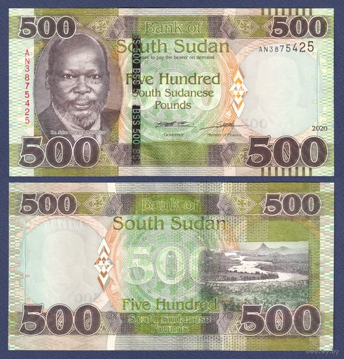 Южный Судан, 500 фунтов 2020 г., P-16b, UNC