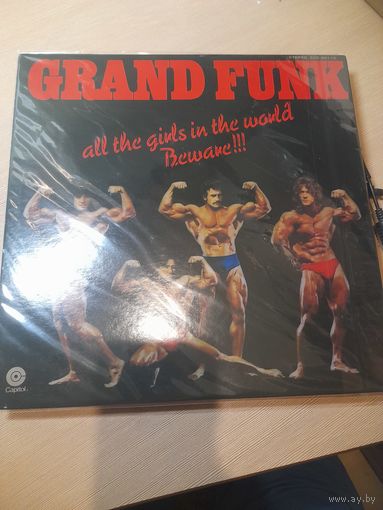 GRAND FUNK RAILROAD  " ALL THE GIRLS IN THE WORLD BEWARE!!! " 1974 LP JAPAN CAPITOL ECS80115  - NM/NM