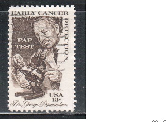 США-1978, (Мих.1340) , гаш. ,  Личности, Медицина,(одиночка)