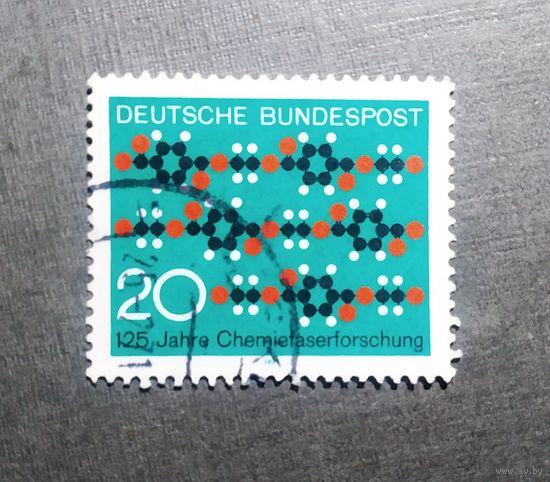 Марка Германия 1971 год 125 лет изобретения синтетического волокна