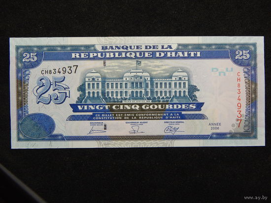 Гаити 25 гурдов 2006г.UNC