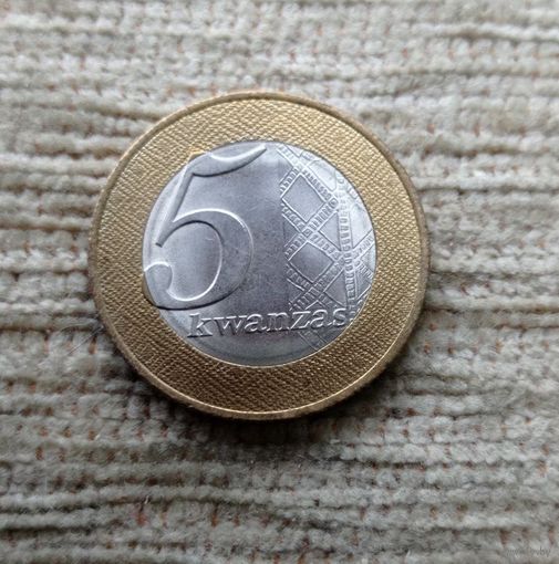 Werty71 Ангола 5 кванз 2012 биметалл