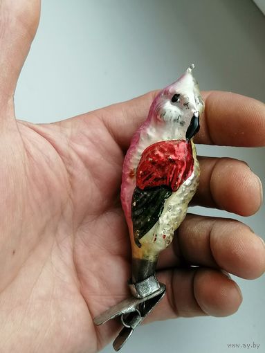 Елочные игрушки звери птицы попугай