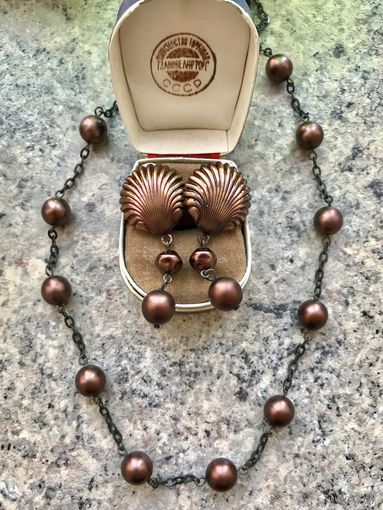 Ожерелье и клипсы комплект