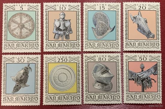 1974 Сан Марино рыцарские доспехи искусство оружие 8 м **