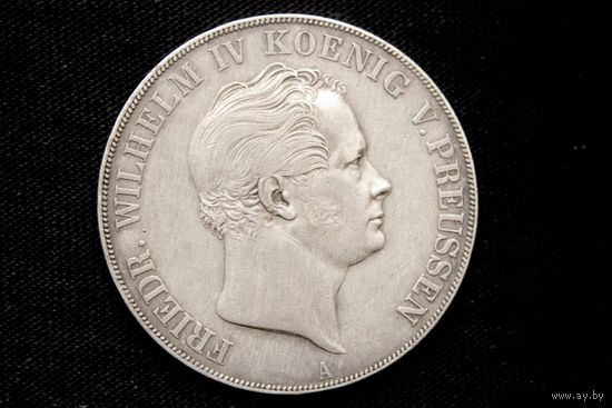 2 талера 1844 г. Пруссия (Германия), Фридрих Вильгельм IV. Кабинетная патина!