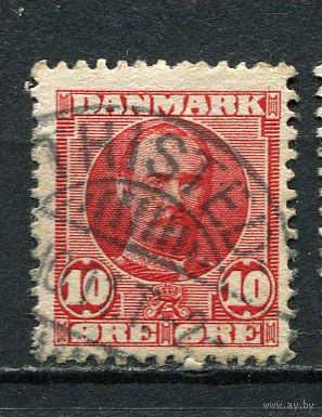Дания - 1907/1912 - Король Фредерик VIII 10 Ore - [Mi.54] - 1 марка. Гашеная.  (Лот 23Gi)-T2P33