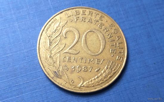 20 сантимов 1987. Франция.
