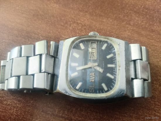 Часы СЛАВА Танк автоматические СССР