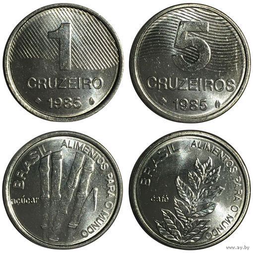 Бразилия 1 крузейро, 1985 ФАО и 5 крузейро, 1985 ФАО [UNC]