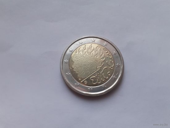 2 Евро 2016 Финляндия 90 лет со дня смерти писателя Эйно Лейно UNC