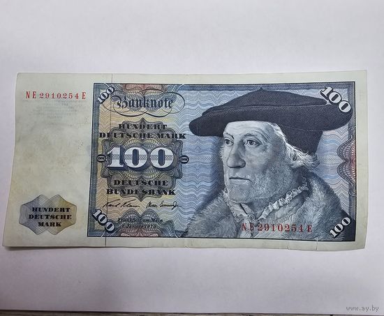 100 марок ФРГ 1970 год Германия оригинал