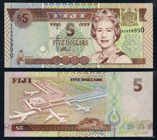 Фиджи 5 долларов 2002 г. (P-105b, UNC)