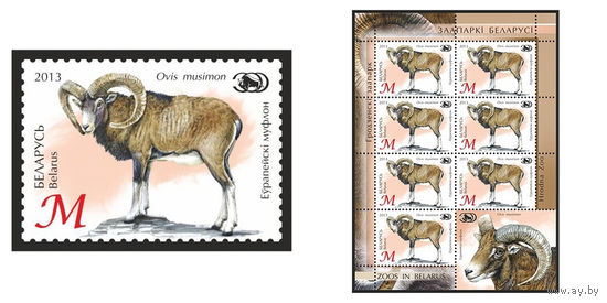2013 БЕЛАРУСЬ марка или малый лист "Европейский муфлон" MNH