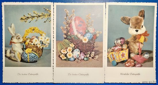 Открытка. Пасхальная. Чистая. Цена за 3 шт.