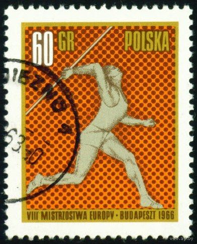 Чемпионат Европы по легкой атлетике Польша 1966 год 1 марка